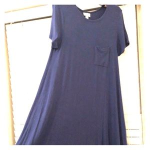 LULAROE BLUE CARLY XS